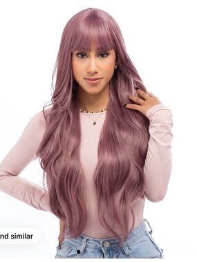 Synthetic Lavender Wig